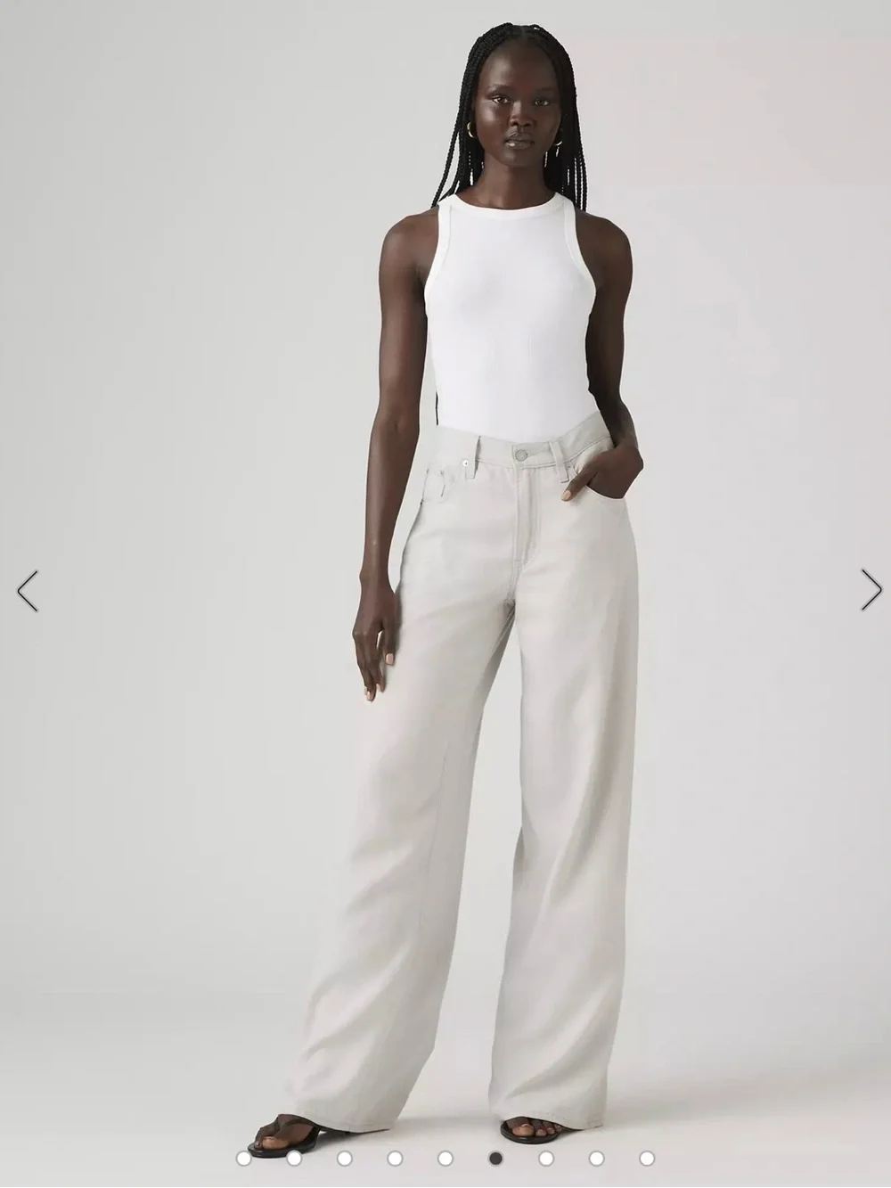 LEVI’S XL BAGGY STRAIGHT LINEN BLEND WOMEN'S PANTS (size waist 25, length 29) - Picture 4 of 12